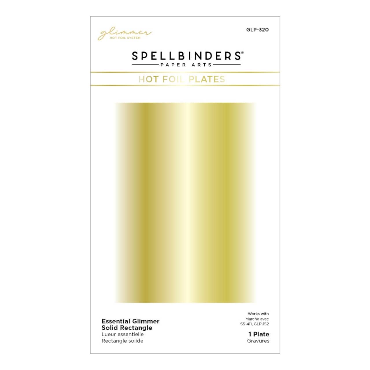 Spellbinders® Glimmer Essential Glimmer Solid Rectangle Hot Foil Plate